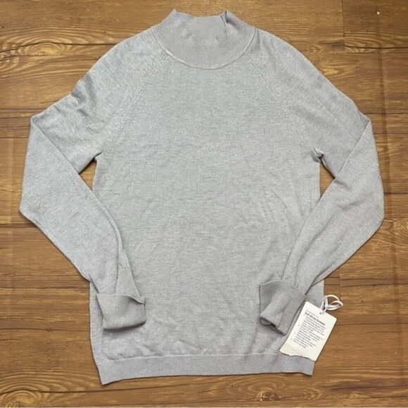 New Lululemon Soft Shine Cashmere Sweater Silver Sz 4 - Picture 1 of 10
